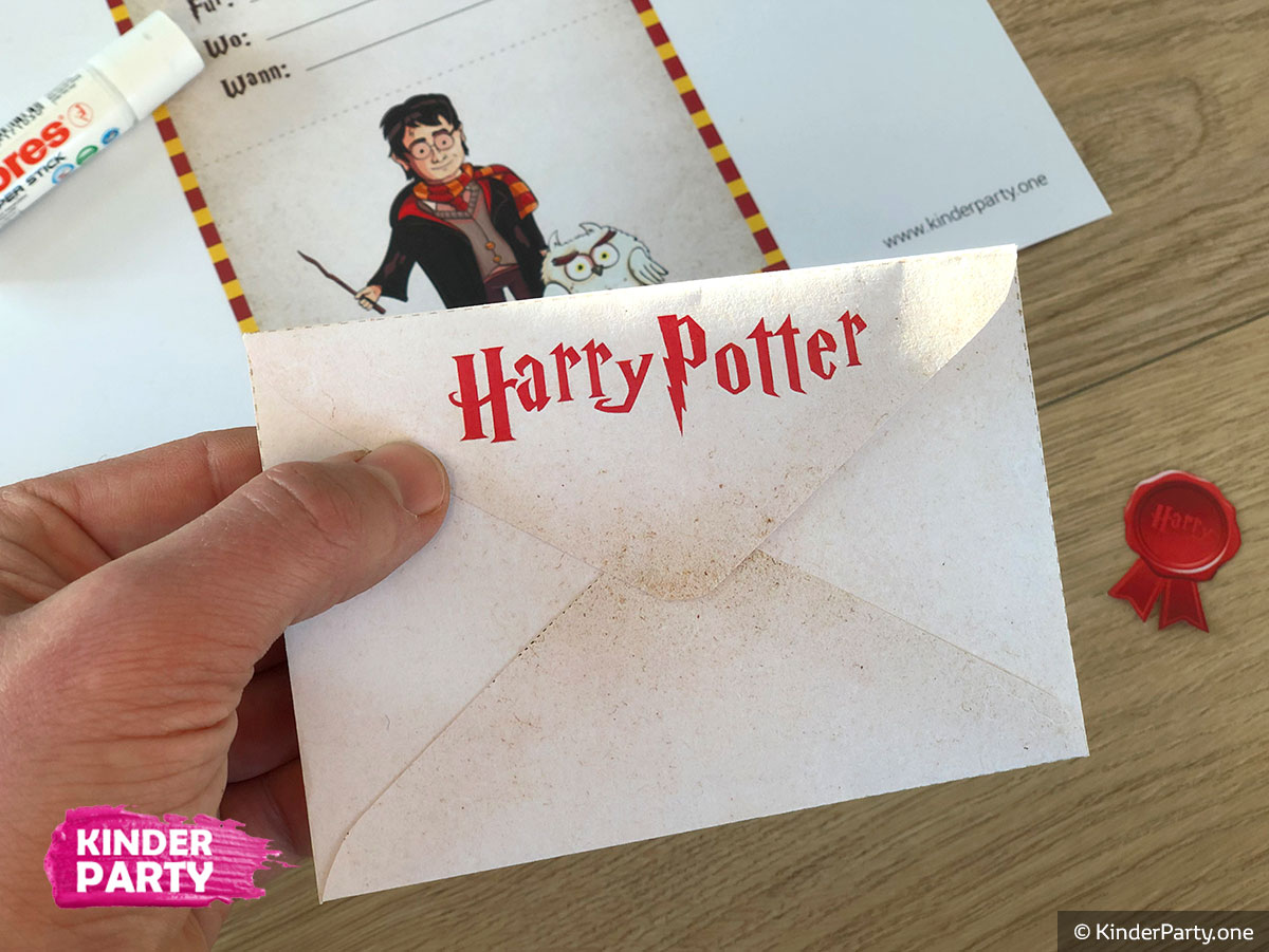Druckvorlage für Harry Potter Einladung