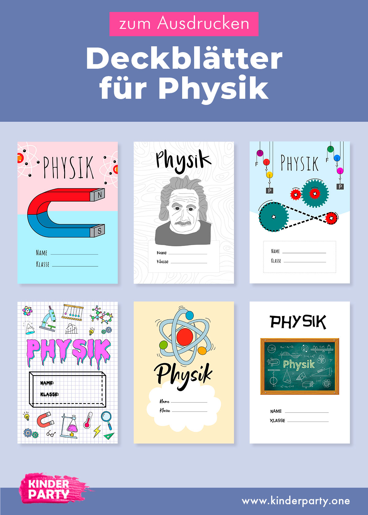 tolle Ideen für Physik Deckblätter mit PDF-Vorlagen