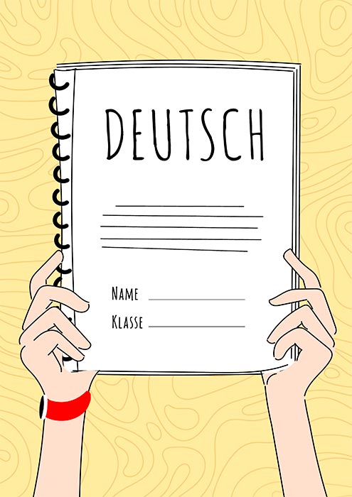 Deutsch Deckblatt Aesthetic zum Ausdrucken - 7 Klasse