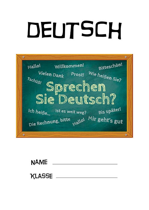 Deckblatt für Deutsch Hefter zum Ausdrucken Kostenlos