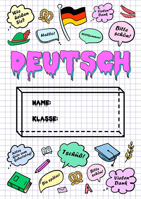Deutsch Deckblatt Mappe 10 Klasse