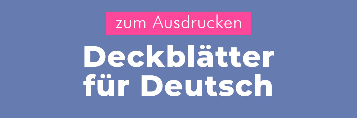 Ideen für aesthetic Deutsch Deckblatt