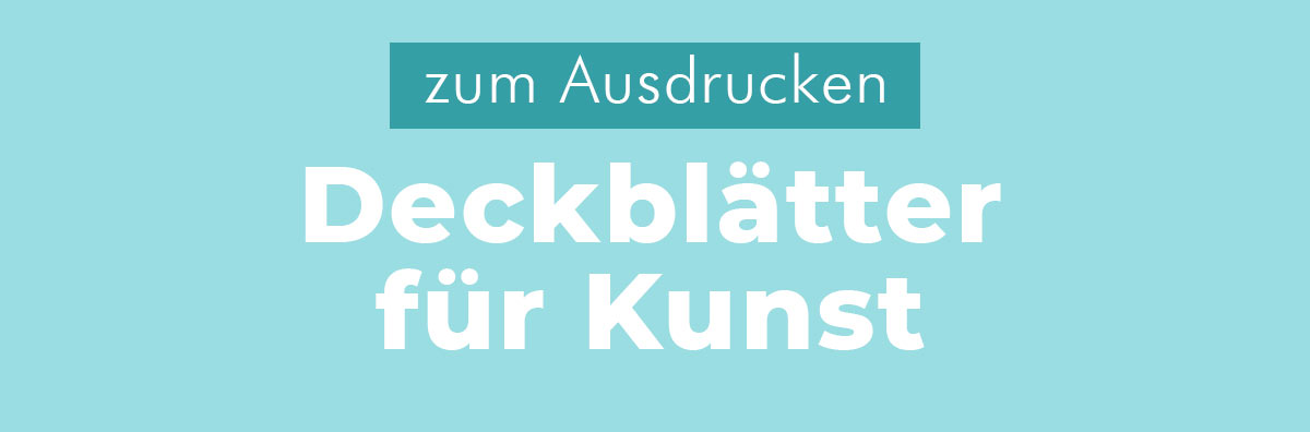 6 PDF Deckblätter-Vorlagen für Kunst, A4 format