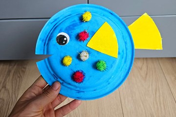 Fisch aus Pappteller basteln – DIY für den Kindergarten