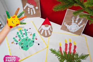 Basteln mit Handabdrücken zu Weihnachten – 5 tolle DIY Ideen