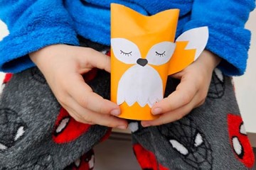 DIY: süßer Fuchs aus Klopapierrolle mit Kindern basteln