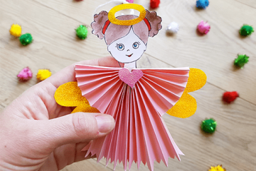Bastelanleitung für kleine Engelchen aus Papier