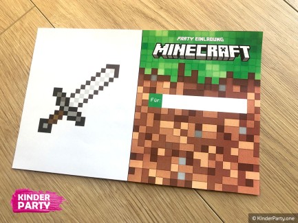 wir basteln Minecraft Karte mit Schwert
