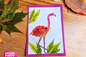 Wir basteln Flamingo: einfache Anleitung