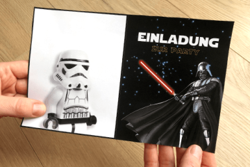 Darth Vader Einladungskarten in PDF Format