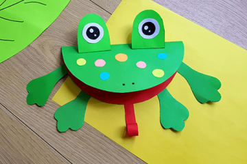 DIY Frosch aus Papier für Kindergarten