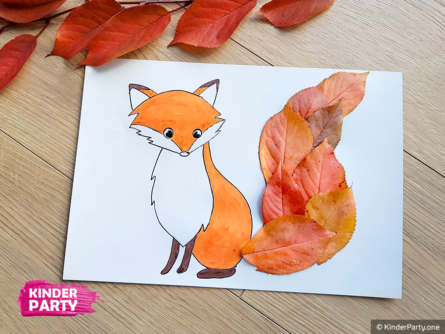 DIY: Tiere aus Herbstblättern basteln