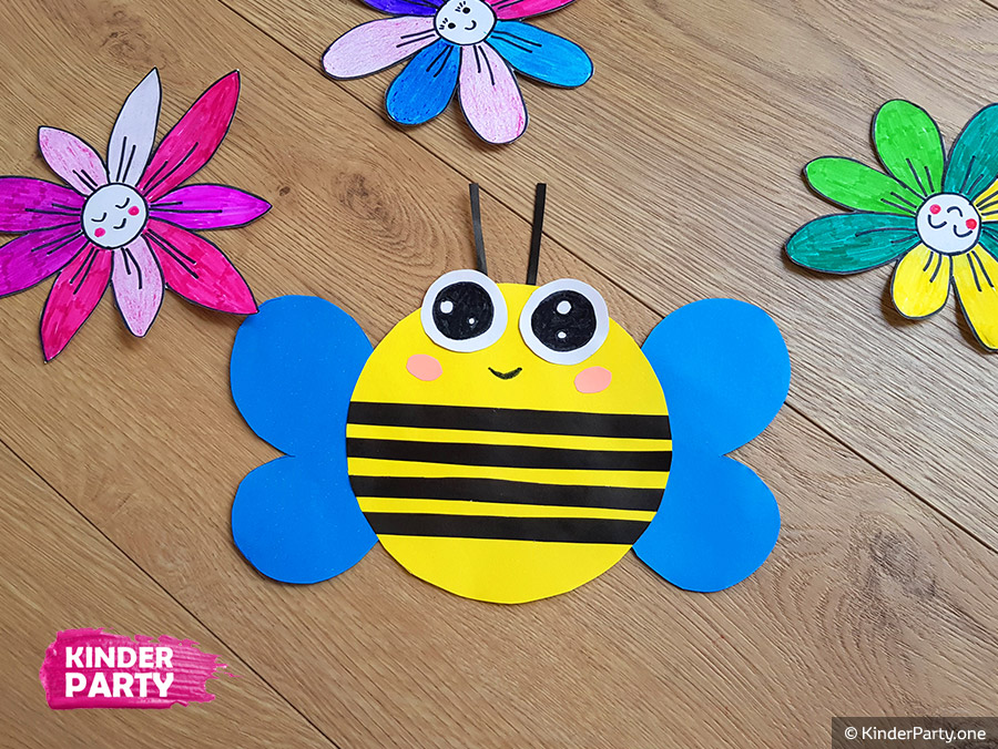 Einfache DIY Biene für Kinder